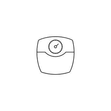 Bathroom weight scale line icon Stock Illustration