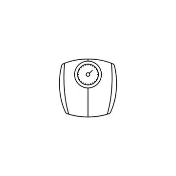 Bathroom weight scale line icon Stock Illustration