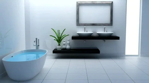 Bathroom White HQ Stock Footage 724214