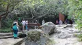 Baths of Aphrodite. Tourists walking around, Latchi, Cyprus HD Footage