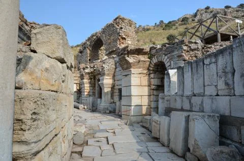 Baths of scholastica, ephesus 스톡 사진