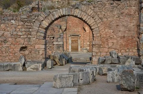 Baths of scholastica, ephesus Stock Photos