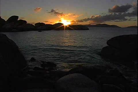 Baths Sunset Stockbeeldmateriaal 816323