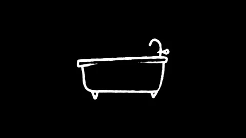 Bathtub Bathroom Interior Icon Stock Footage 345592404