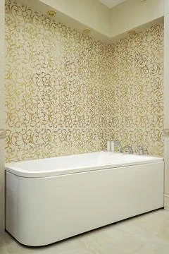 Bathtub in the bathroom interior Foto stock