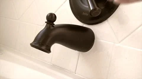 Bathtub faucet Stock Footage 10832403