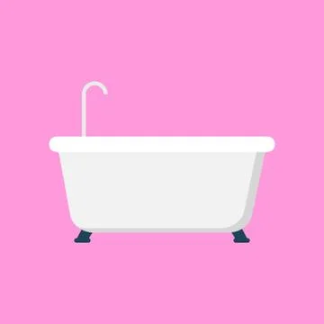 Bathtub flat style Stock Illustration