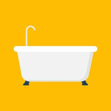 Bathtub flat style イラスト素材