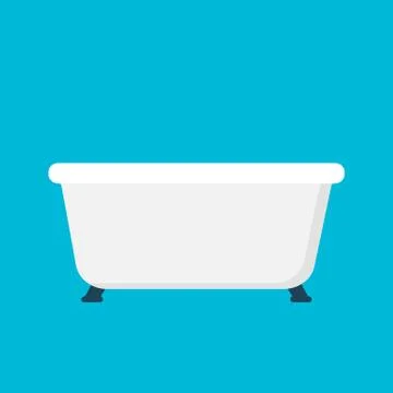 Bathtub flat style Stock Illustration