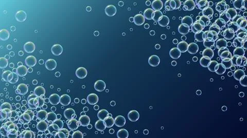 Bathtub foam. Detergent soap bubble and suds for bath. Shampoo. Stock Illustration