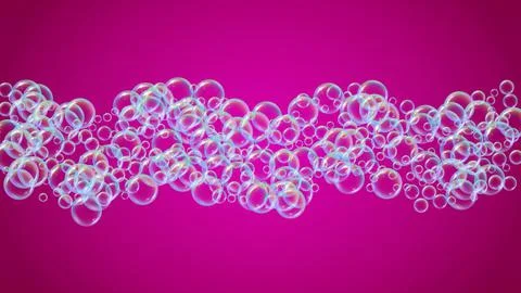 Bathtub foam. Detergent soap bubble and suds for bath. Shampoo. Stock Illustration