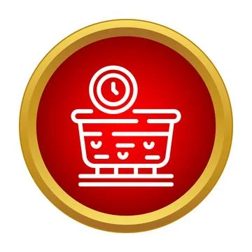 Bathtub icon showing hygiene routine and relaxing time Stock Illustration