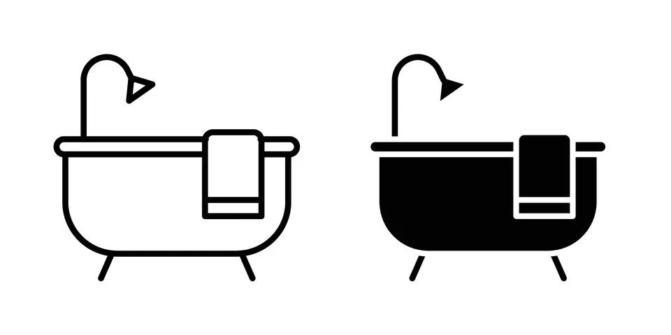 Bathtub icon vector design illustrations Stock Illustration