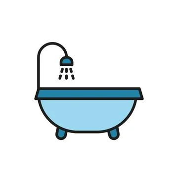 Bathtub icon vector design templates simple and modern Stock Illustration