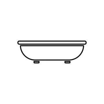 Bathtub icon vector, filled flat sign, solid pictogram isolated on white ba.. Illustrazione stock