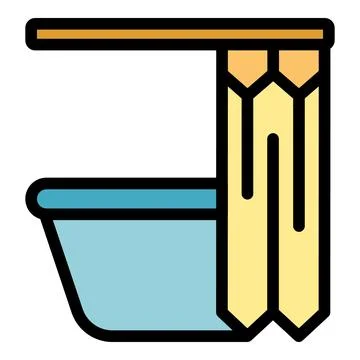 Bathtub icon vector flat Stock Illustration