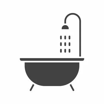 Bathtub icon vector image. Stock Illustration