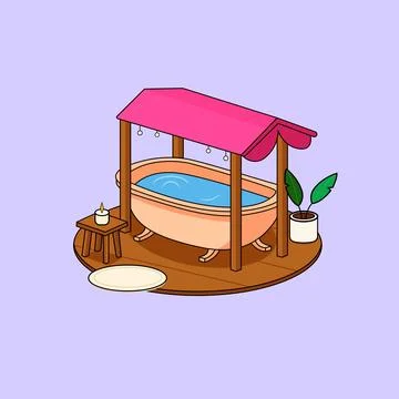 Bathtub Illustration Illustrazione stock