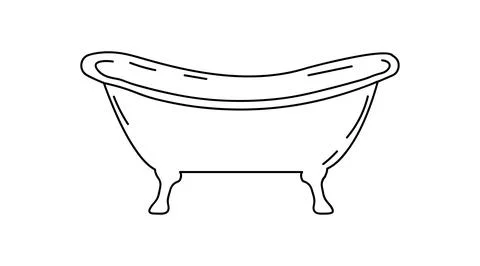 Bathtub isolated on white background Stock-Illustration