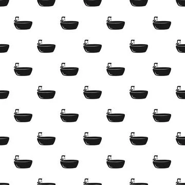 Bathtub pattern creating bath and hygiene background Stock Illustration