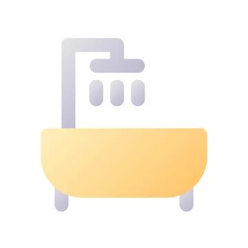 Bathtub pixel perfect flat gradient two-color ui icon イラスト素材