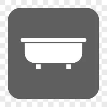 Bathtub Rounded Square Button Stock Illustration
