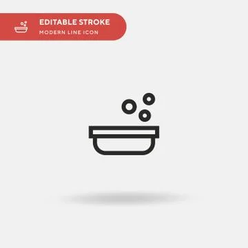 Bathtub Simple vector icon. Illustration symbol design template for web mobil Stock Illustration