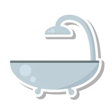 Bathtub spa isolated icon Stock Illustration