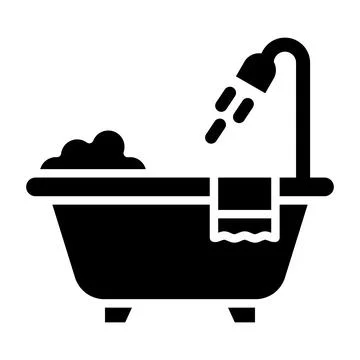 Bathtub Vector Icon Design Illustration Stock Illustration