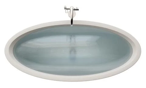 The bathtub is viewed from the top on a clear background. It shows a smooth s Stock Illustration