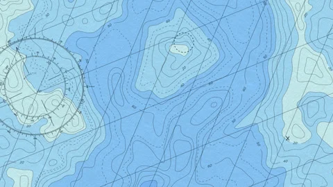 Bathymetric Map Stock-Footage 340904311