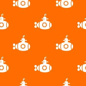 Bathyscaphe with hatch pattern orange Stock Illustration