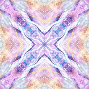 Batic violet handdrawn texture. Square tile abstract marble and fluid art design Stock Illustration
