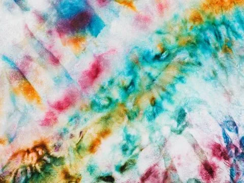 Batik - abstract varicolored pattern on silk 스톡 사진