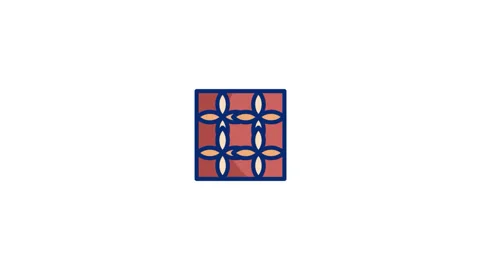 Batik Animated Icon Stock Footage 320340537