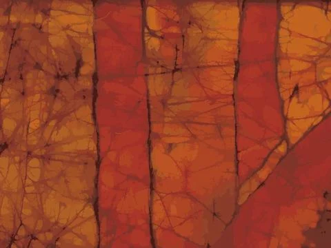 Batik background in red and orange tones Stock Illustration