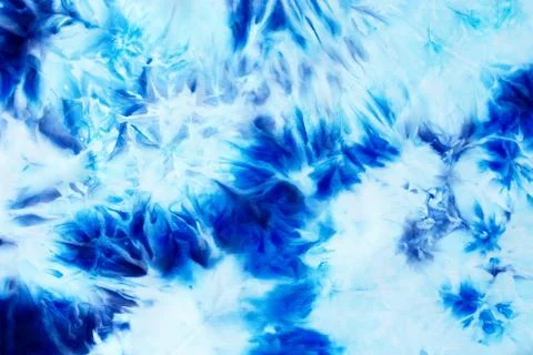 Batik background, textile batik structure. Blue color. Stock Photos