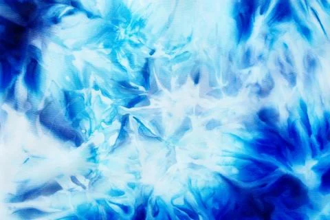 Batik background, textile batik structure. Blue color. Stock-Fotos