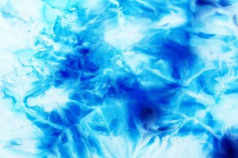 Batik background, textile batik structure. Blue color. Stock Photos
