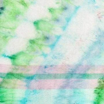 Batik with blue pattern and pink stripe Stock Illustration