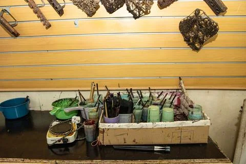Batik design motif and pattern. traditional Malaysian fabric Stock Photos