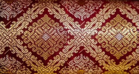Batik design motif and pattern. traditional Malaysian fabric Stock Photos