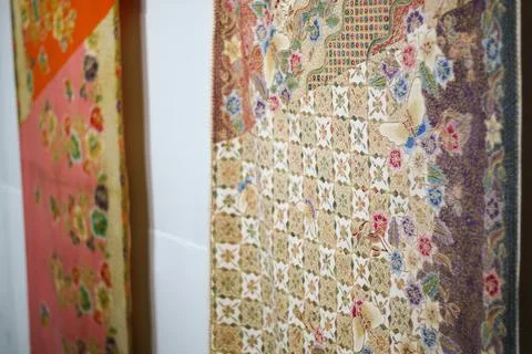 Batik design motif and pattern. A traditional Indonesian fabric, namely bat.. Stock Photos