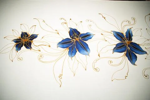 Batik design motif and pattern. traditional Malaysian fabric 스톡 사진