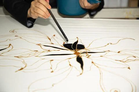 Batik design motif and pattern. traditional Malaysian fabric Stock Photos