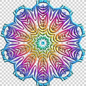 Batik flower line art pattern of indonesian culture traditional caleidoscope Stock Illustration