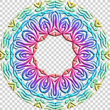 Batik flower line art pattern of indonesian culture traditional caleidoscope Stock Illustration