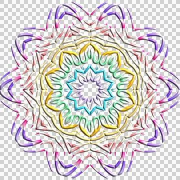 Batik flower line art pattern of indonesian culture traditional caleidoscope Stock Illustration