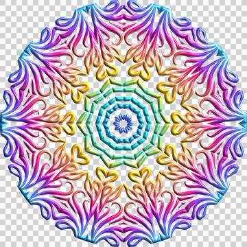 Batik flower line art pattern of indonesian culture traditional caleidoscope イラスト素材