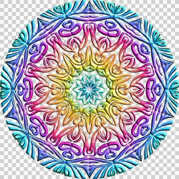 Batik flower line art pattern of indonesian culture traditional caleidoscope Stockillustratie